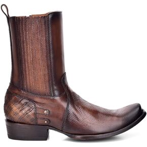 Cuadra Men's Boot in Genuine Leather with Zipper Brown