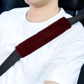 Lecctso 2PCS Seat Belt Cover Pad, Seatbelt Covers, Soft Plush Car Seat Strap Pads Protect Shoulder Provide More Comfortable Driving, Universal Seatbelt Cushion Car Accessories Fits Car SUV Truck
