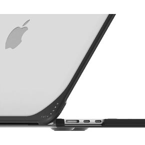 CASETiFY Bounce MacBook Pro 14-inch (M1-M4) Case [Enhanced Protective Corner Design/Ventilation Cutouts/Anti-Slip Grip] - Groovy Clear - Clear Black
