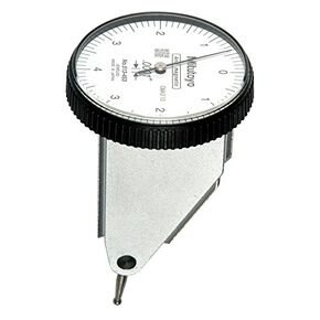 Mitutoyo 513-453 Dial Test Indicator, Basic Set, Vertical Type, 0.375" Stem Dia., White Dial, 0-4-0 Reading, 1.575" Dial Dia., 0-0.008" Range, 0.0001" Graduation, +/-0.0001" Accuracy