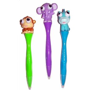 Inkology Bug Eye Pens, Set of 6 Pens, Assorted Monster Designs (195-9)