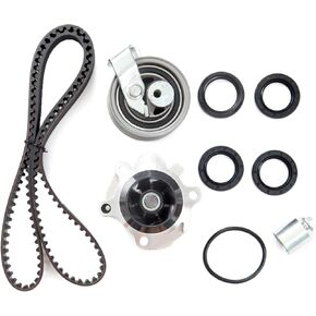 Timing Belt Kit including timing Belt water pump with gasket tensioner bearing etc,OCPTY Compatible for 01-05 for Audi A4 for 01-05 for Audi A4 Quattro for 03-05 for VW Passat