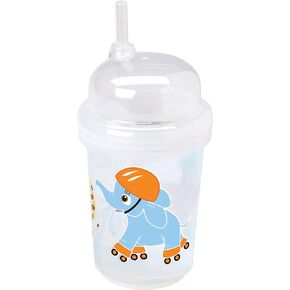 8 oz Zoomi Straw Sippy Cup, Safari Animals Style