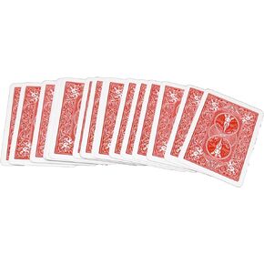 RED Back BLANK Face Magic Playing Cards by Bicycle by Royal Magic