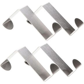 4 Pcs Over Door Hanger Metal Door Hanger Door Back Style Hook Clothing Hanger Wreath Hooks for Hat Coats Bags Towels Bathroom Living Room Bedroom in Kuwait