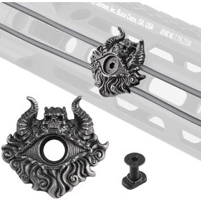 ZBULAR Devil-Horn-G2 زخارف دليل كابل تبديل الضغط التي تجعل AR الخاص بك يبدو رائعًا متوافقًا مع نظام M-LOK، ومشابك إدارة الأسلاك بمصباح يدوي بالليزر، تُستخدم مشابك الكابلات للتوجيه والأمان