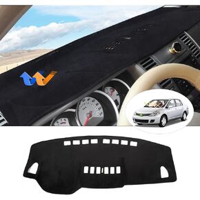 Cartist Custom Fit for Dash Cover Nissan Versa Tiida C11 2007 2008 2009 2010 2011 Dashboard Cover Mat Anti-Slip Pad Carpet Sunshield Protector