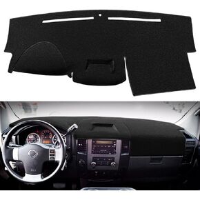 Dash Cover Mat Custom Fit for Nissan Armada 2004 2005 2006 2007/ Titan 2004-2012 no Navigation,Dashboard Cover Cap Pad Carpet (Dark Gray) Y59