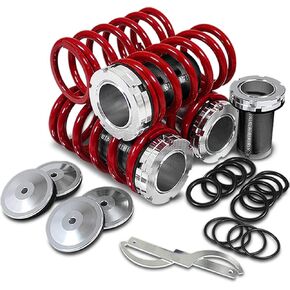 DNA MOTORING COIL-HC88-S-RD COILHC88SRD Coilover Sleeve Kit [for 88-01 Honda Civic Del Sol CRX Acura Integra]