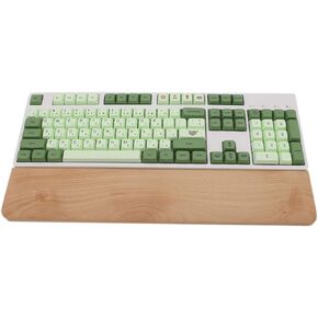 HomeDo Wooden Wrist Rest for Mechanical Keyboards, Support pad for Palm, Ergonomic Rest for Typing and Gaming,Palm Rest,Hand Rest (Beech,14.17"x3.15"(87 Key 80%))