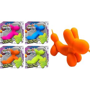 JA-RU Stretchy Balloon Dog Toy (2 Units Assorted) Irresistible Squish Super Stretchy & Twisty Toys for Kids. Animal Squeeze Party Favor. Sensory Stress Relief Fidget Easter Basket Stuffers. 4531-2