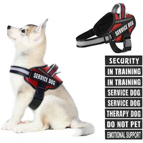 مجموعة أحزمة وصدرية للكلاب، أحزمة للكلاب في خدمة التدريب مع 10 رقعات للكلاب، سترة عاكسة للكلاب بمقبض للكلاب الصغيرة والمتوسطة والكبيرة والكبيرة جدًا in Kuwait