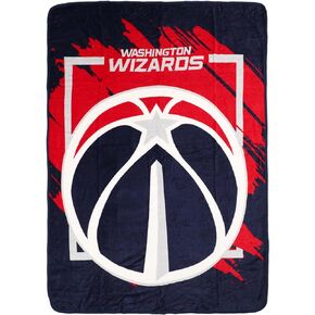 Northwest NBA Washington Wizards Micro Raschel Throw Blanket, 46" x 60", Dimensional