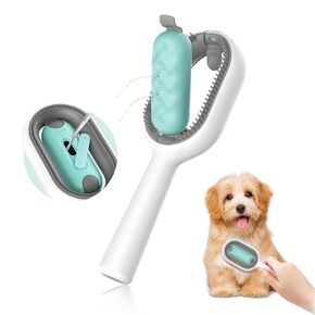 Cat Brush with Water Tank Pet Hair Removal Comb Slicker Brushes for Dogs Cats Grooming Tool Removes Loose Undercoat Mats Tangled Hair Brush for Pet Massage (LongHaired Blue)