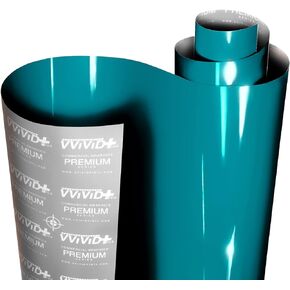 VViViD+ Ultra Gloss Miami Blue Vinyl Car Wrap (1ft x 5ft)