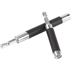 2Pcs Magnetic Screw Drive Guide Drill Bit Holder Extendible Hex Shank Impact Bit Holder for Driver Socket Magnetic 1/4inch Electric Screwdriver Bit Holder Adapter，Power Tool Parts and Accessories