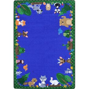 Joy Carpets Animals Among Us Childrens Rugs C Multicolor, 5'4" x 7'8"