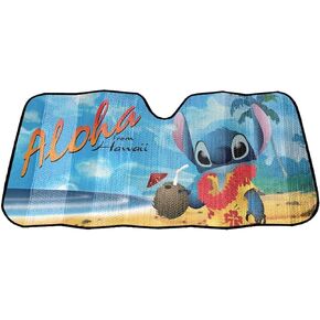 Plasticolor 003728R01 Disney's Lilo and Stitch Accordion Sun Shade Universal Bubble
