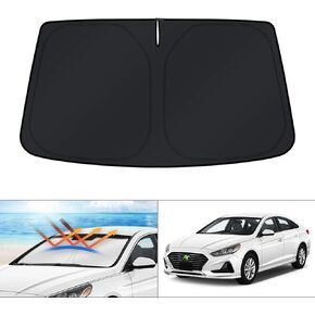 KUST Custom Fit Windshield Sun Shade for 2015 2016 2017 2018 2019 Hyundai Sonata Sedan Sunshade Foldable Sun Visor Protector Blocks UV Rays Keep Your Car Cooler