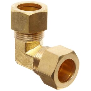 Anderson Metals - 50065-10 Brass Tube Fitting, Elbow, 5/8" x 5/8" Compression