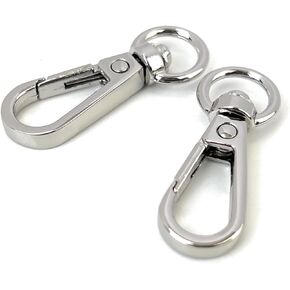 10 Pcs Heavy Duty Swivel Clips with Round Tail D Ring Lobster Claw Clasps Trigger Snap Hooks