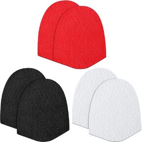 3 Pairs Replacement Bowling Shoe Slide Sole Bowling Accessories Felt Bowling Shoe Slide, Red Black White