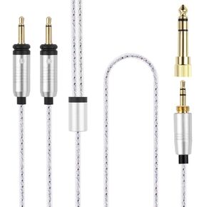 Zosvoses Focal Headphone Cable with 6.35mm Adapter Compatible with Focal Elear, Elegia, Clear, Stellia, Celestee Headphones Replacement Audio Cable 5ft