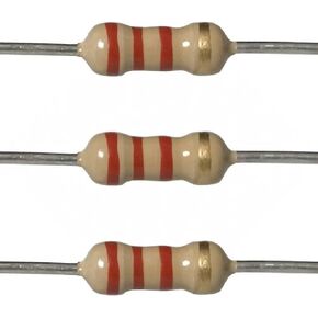 ILELEC - مقاوم 2.2 كيلو أوم (100 قطعة) 1/4 واط (0.25 واط) ± 1% مقاوم ثابت للطبقة المعدنية in Kuwait