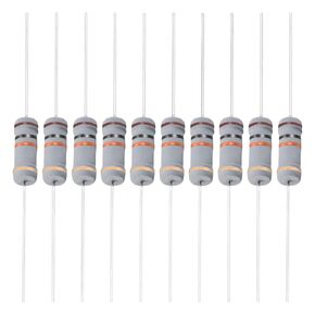 YOKIVE 50 PCS Carbon Film Resistors, 2W 10K Ohm 5% Tolerances Resistor, Good for DIY Electronic Projects (4 Color Band, 1.77x0.09-Inch)