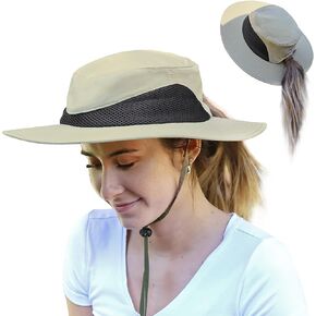Womens Sun Hat Extra Wide Hard Brim Large Boonie Fishing Safari Hiking Cap