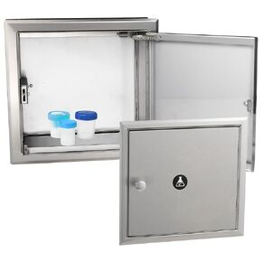 BOBRICK 505 Stainless Steel Recessed Specimen Pass-Thru Cabinet, Satin Finish, 10-9/16" Height, 11-1/4"