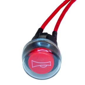 Horn Button: Momentary, unlit, 1/2 inch Round, Weather Resistant Cap (5 Pack)