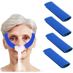 4 Pack Strap Covers， Mask Strap Cover, Face Cushion Cover, Headgear Strap Covers face Pads, Comfortable Supplies (Blue)
