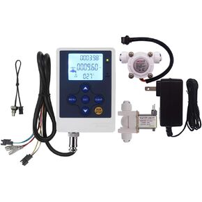 DIGITEN Water Flow Control LCD Display+G1/4" Flow Sensor Meter+12V G1/4" Solenoid Valve 0.02-0.8Mpa
