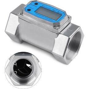 عداد تدفق التوربينات WATERWICH 2 بوصة مقياس تدفق وقود زيت الغاز LCD مقياس تدفق الوقود الرقمي مع عداد لقياس تدفق المياه وزيت الديزل والكيروسين والبنزين والسوائل الأخرى in Saudi Arabia