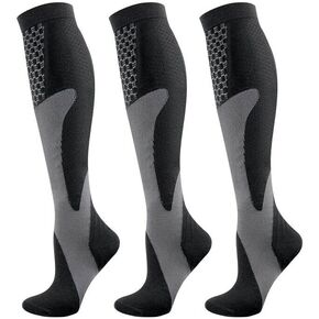 Compression Socks for Men Circulation Support Socks Long Running Cycling Softball Baseball Athletic Sports Socks