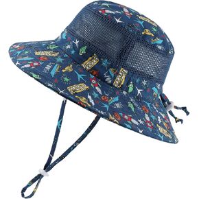 Home Prefer UPF50+ Wide Brim Sun Hat Boys Girls Sun Protection Hat Zoo Beach Swim Safari Bucket Hat for Baby Toddler Kid in Kuwait
