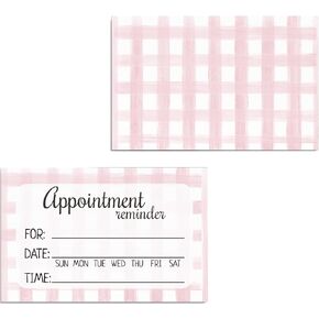 Appointment Reminder Cards for Doctors, Hair Salons, Nail Salons, Pet Groomers, Spa’s, Automotive (Pink, 100)