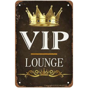 Vintage Metal Tin Signs - VIP Lounge - Aluminum Sign for Bar Cafe Home Pub Garage Bathroom Hotel Door Wall Decor Art
