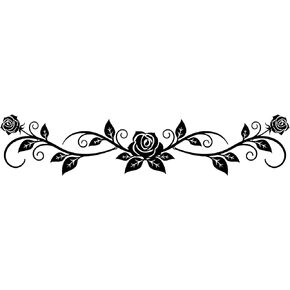 Black Metal Wall Decor Large Metal Rose Wall Art Wrought Iron Scroll Vine Art for Living Room Bedroom Decorations Above The Bed & The Door