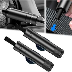 Breeker Brand Glass Breaker, Safehammer Glass Breaker, Car Emergency 2-in-1 Window Breaker & Seat Belt Cutter, Emergency Escape Tool,Car Window Breaker and Seat Belt Cutter(2pcs black)