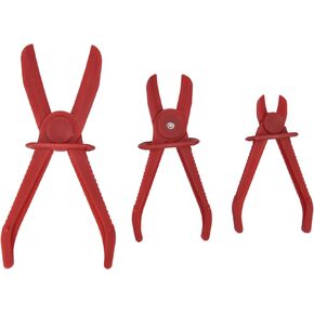 3Pcs Hose Pinch Pliers Hose Clamp Pinch Off Pliers Fuel Hoses Line Clamps Gas Lines Brake Hoses Radiator Hoses Red