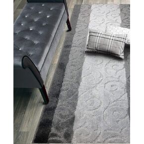 ORFA HOME Custom Size Lily Hallway Runner Rug Slip Resistant, 26 Inch Wide x Your Choice of Length Size, Anthracite, 26 Inch X 7 Feet, Sold and Priced Per Foot