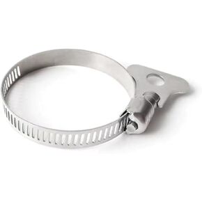 10-Pack 304 Stainless Steel Hose Clamps with Adjustable Thumb Screw, Key-Type Design, 8mm Bandwidth, Ideal for Plumbing, Automotive, and Machinery Applications (Size:21-38 mm(13/16"-1 1/2")