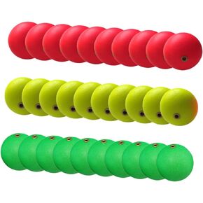 BRIGHTFUFU 30pcs Fishing Float Foam Fishing Bobbers Stops Fishing Tools Crappie Floats Catfish Slip Floats Fishing Lure Float Balls Slip for Crappie Eva Foam Floats Sponge Round