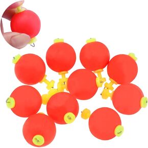 OriGlam EVA Foam Fishing Floats, 10pcs Spring Buckle Floats, Durable & Practical Bobbers for Fishing Enthusiasts