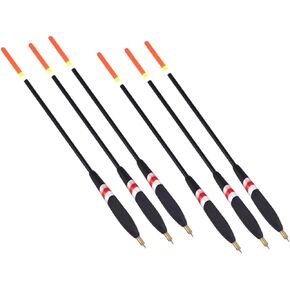 Toddmomy 6Pcs Float Fishing Tackle waggler Fishing Leader Slip Bobbers for Fishing Crappie Bobbers Fishing Corks Fishing Bobber Fish Drift Bobber kit Spring Bobbers Chinese fir Cornea