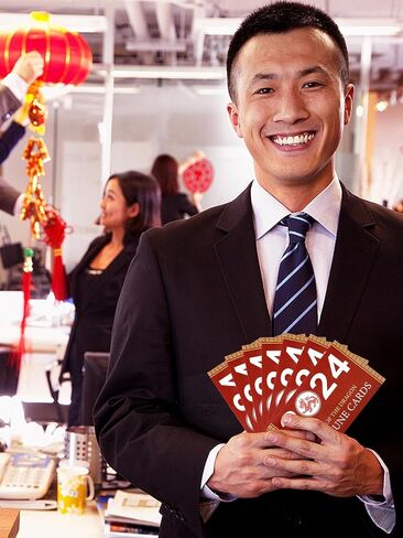 25 قطعة من بطاقات الحظ للخدش للعام الصيني الجديد من Biubee - 2024 بطاقات الحظ للعام القمري الجديد للتنين مع مظروف أحمر صيني حريري لحفلة رأس السنة الجديدة لوازم ألعاب البطاقات in Kuwait