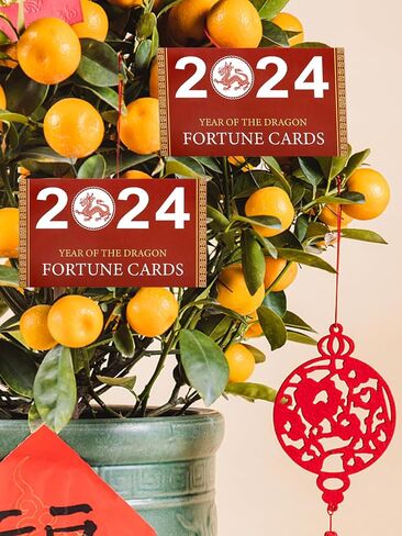 25 قطعة من بطاقات الحظ للخدش للعام الصيني الجديد من Biubee - 2024 بطاقات الحظ للعام القمري الجديد للتنين مع مظروف أحمر صيني حريري لحفلة رأس السنة الجديدة لوازم ألعاب البطاقات in Kuwait