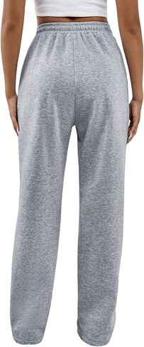 Women's Drawstring High Waisted Straight Leg Sweatpants Casual Baggy Workout Joggers Pants Lounge in Saudi Arabia